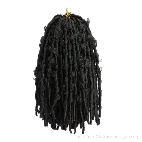 Wholesale Butterfly Locs Crochet Braids Butterfly Bob Faux locs Messy Soft Dreadlocks Twisted Pre Looped Hair